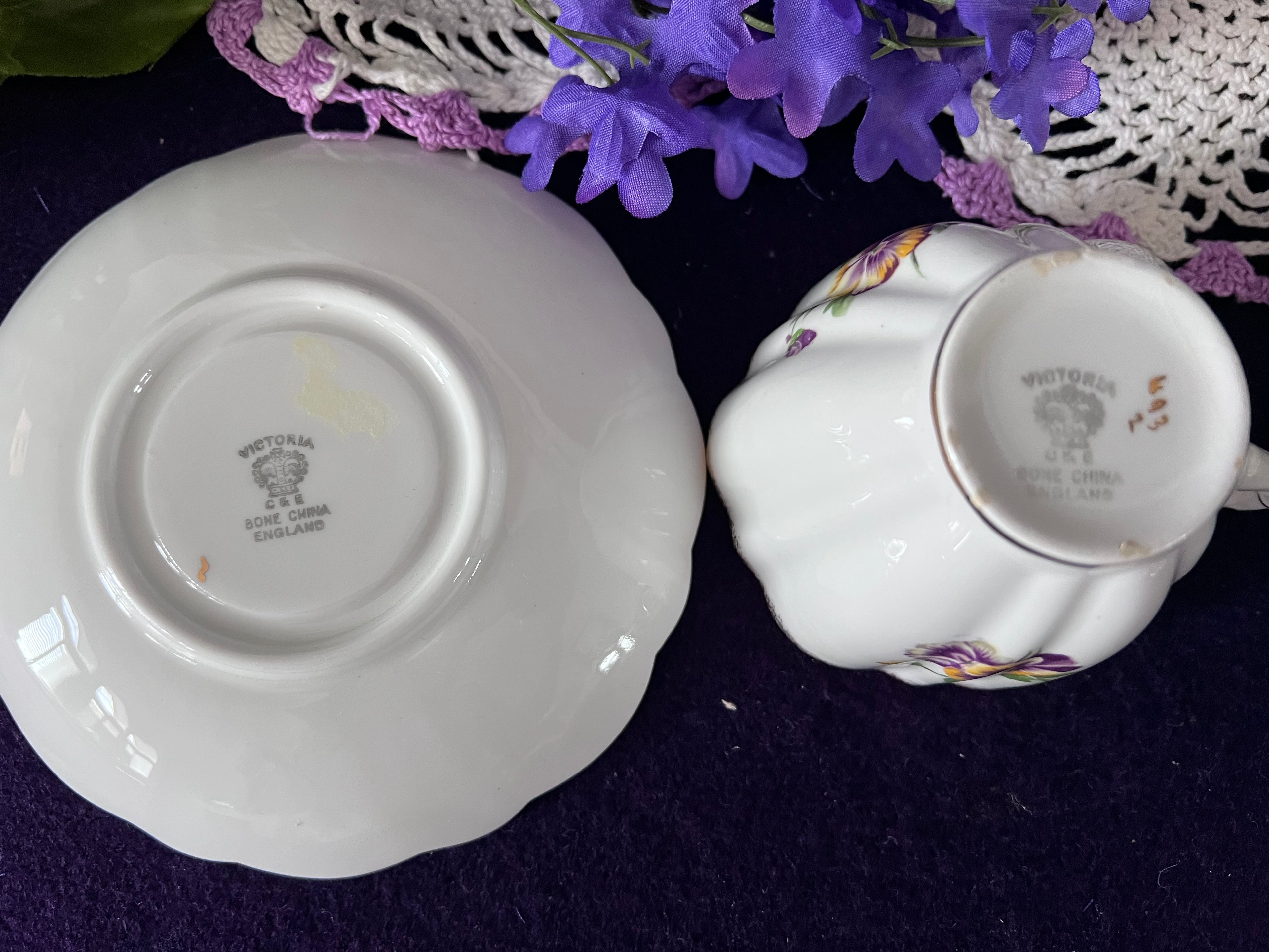 Curated Vintage English Fine Bone China Teacup & Saucer Sets — Choose Your Style