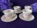 Royal Doulton ‘Monmouth’ Teacups, Set of 4 | D.6195 Vintage English Bone China
