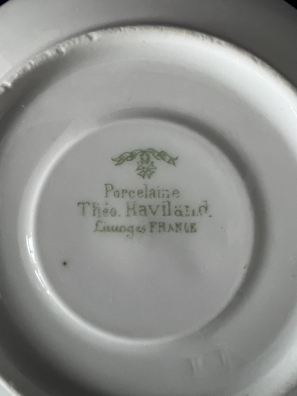Théo Haviland Limoges Demitasse Cups & Saucers, Set of 3 | Vintage French Porcelain Floral