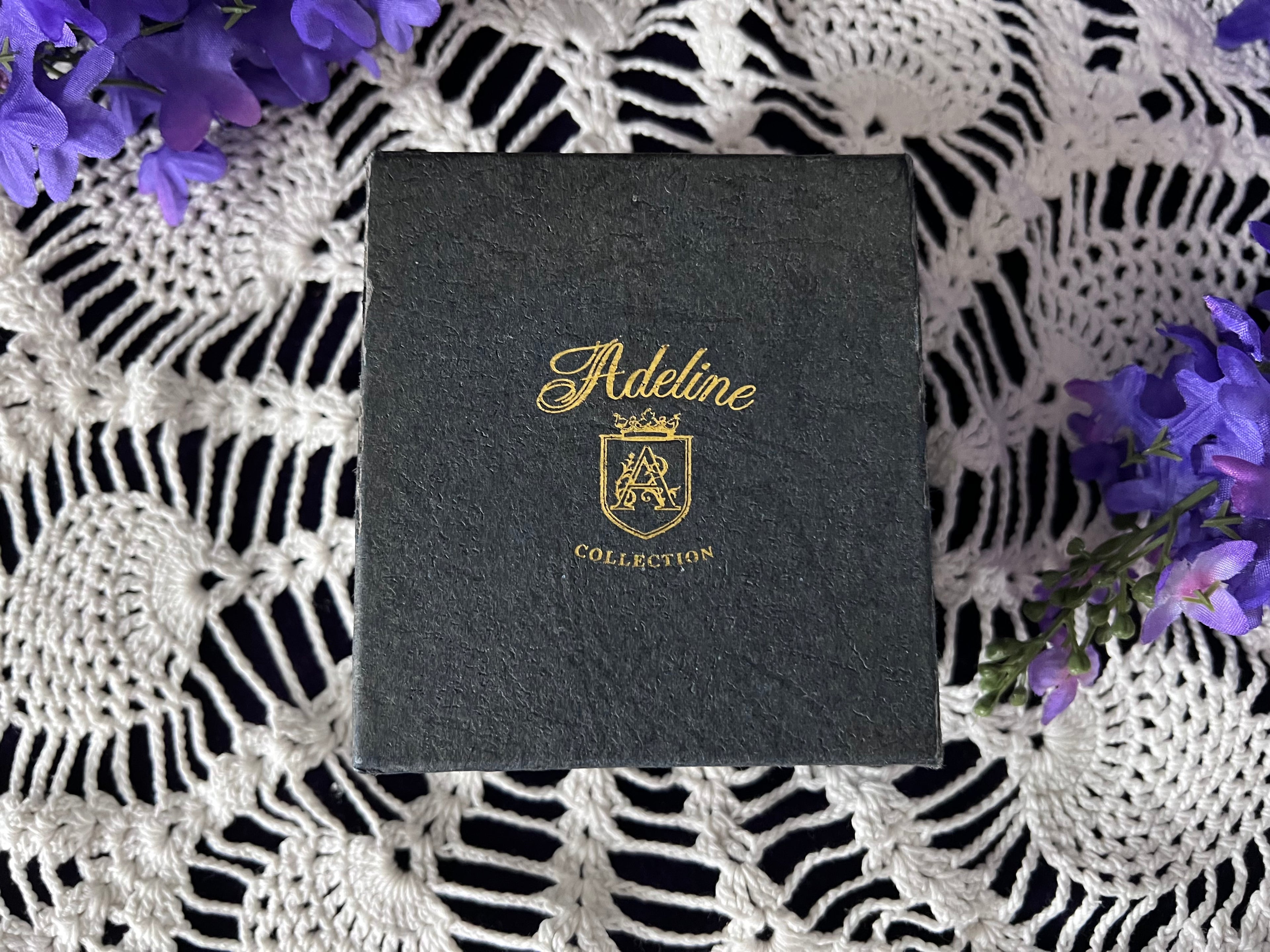 Adeline Collection Ceramic Handbag Trinket Box | Hand-Painted Floral Vintage Keepsake