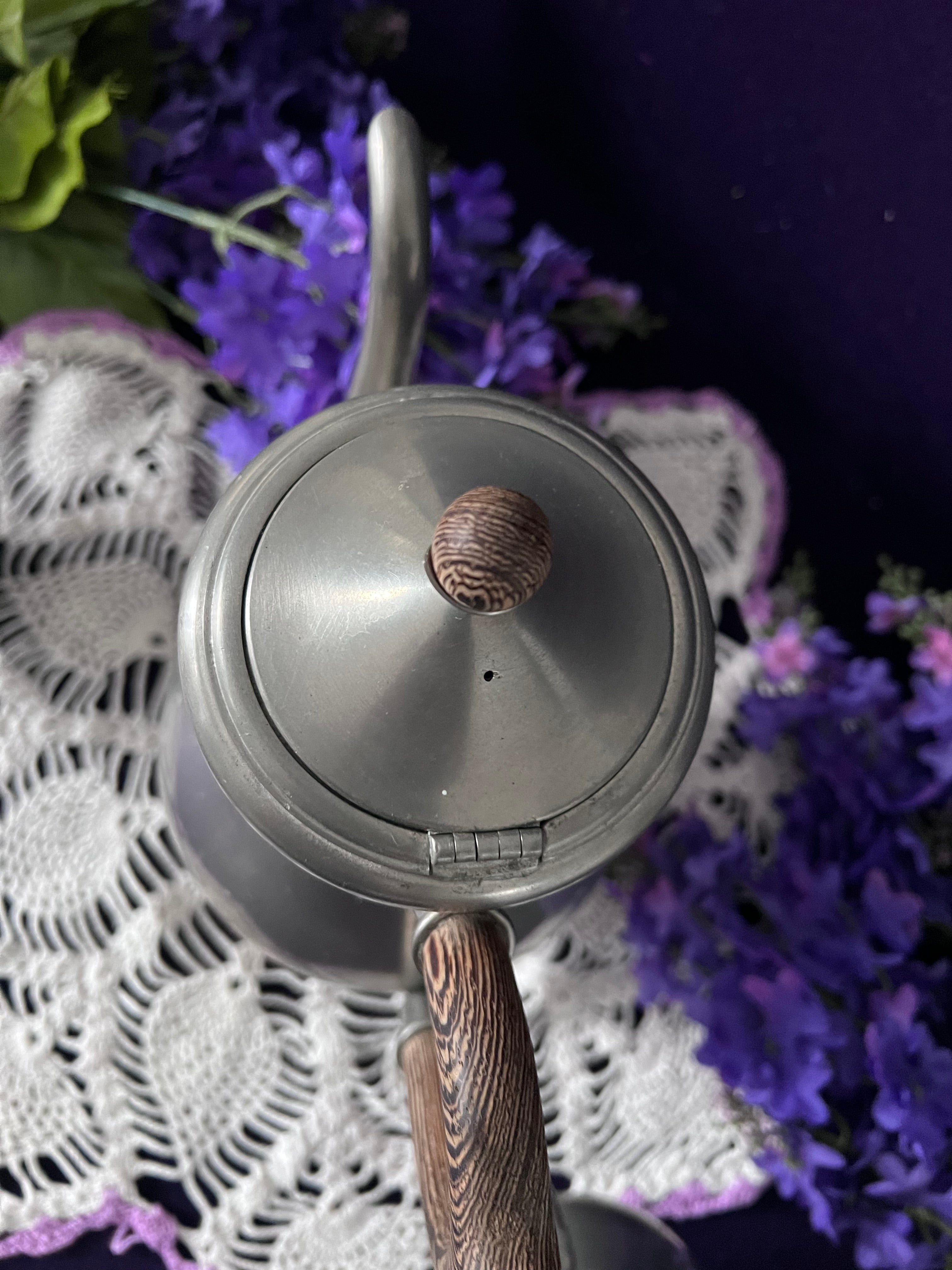 Royal Holland Pewter Tea Service, 3-Piece | Mid-Century Dutch Vintage Pewter