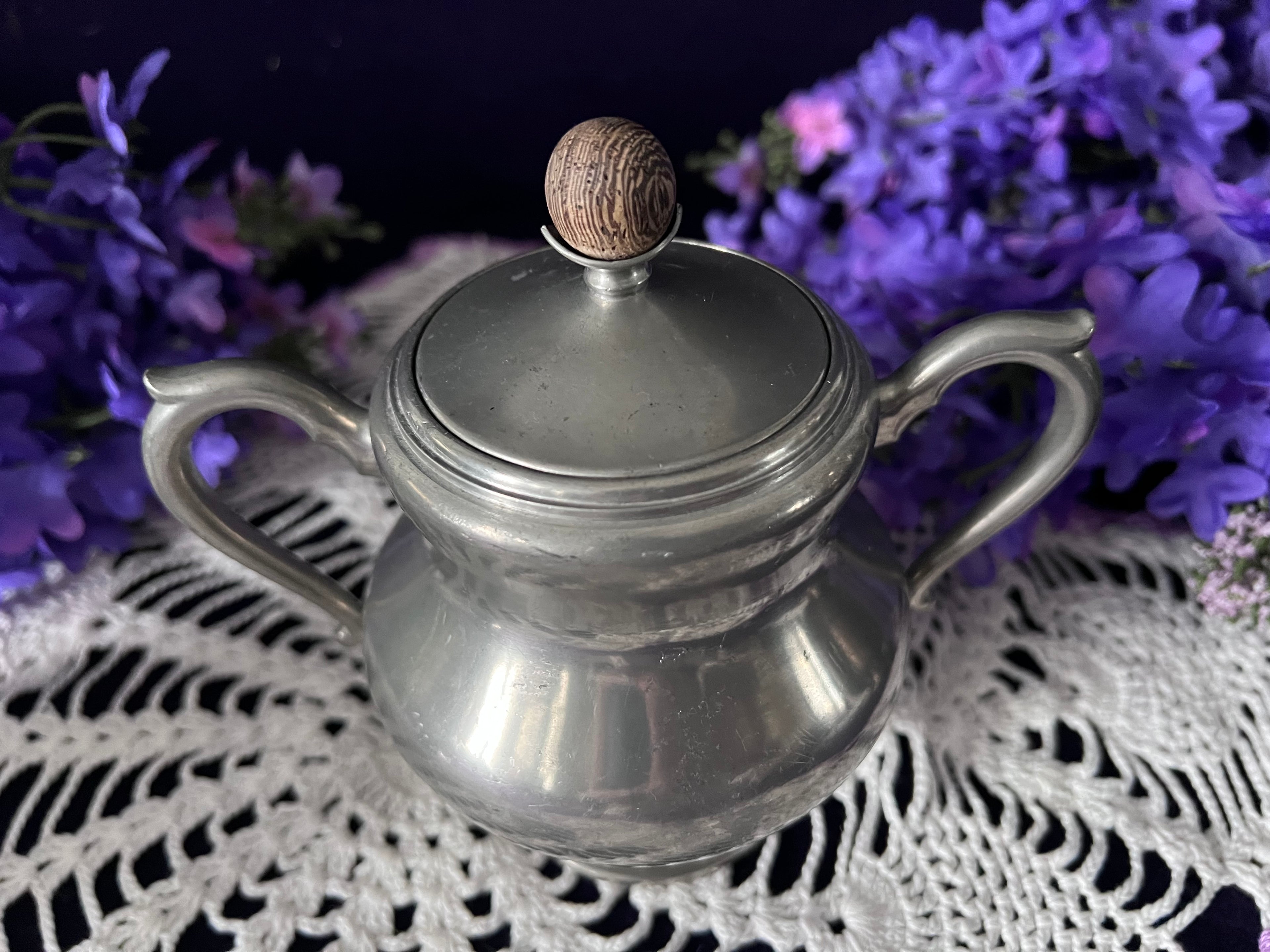 Royal Holland Pewter Tea Service, 3-Piece | Mid-Century Dutch Vintage Pewter