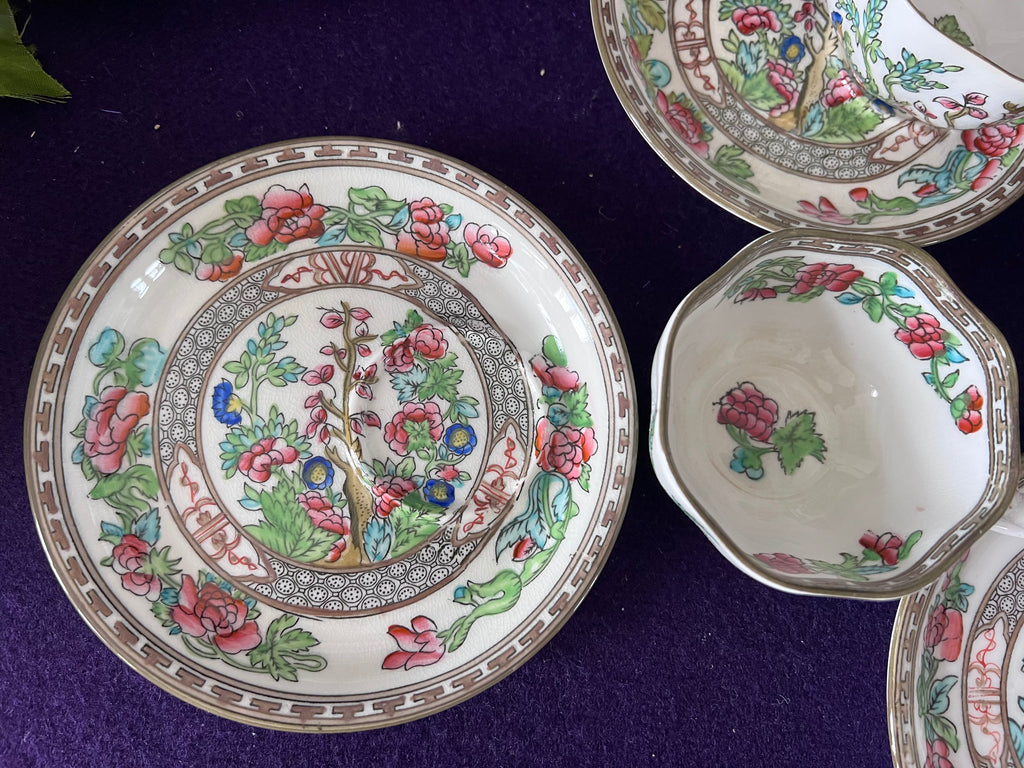 Coalport ‘Indian Tree’ Demitasse Cups & Saucers, Set of 4 | Antique English Porcelain c.1891–1920