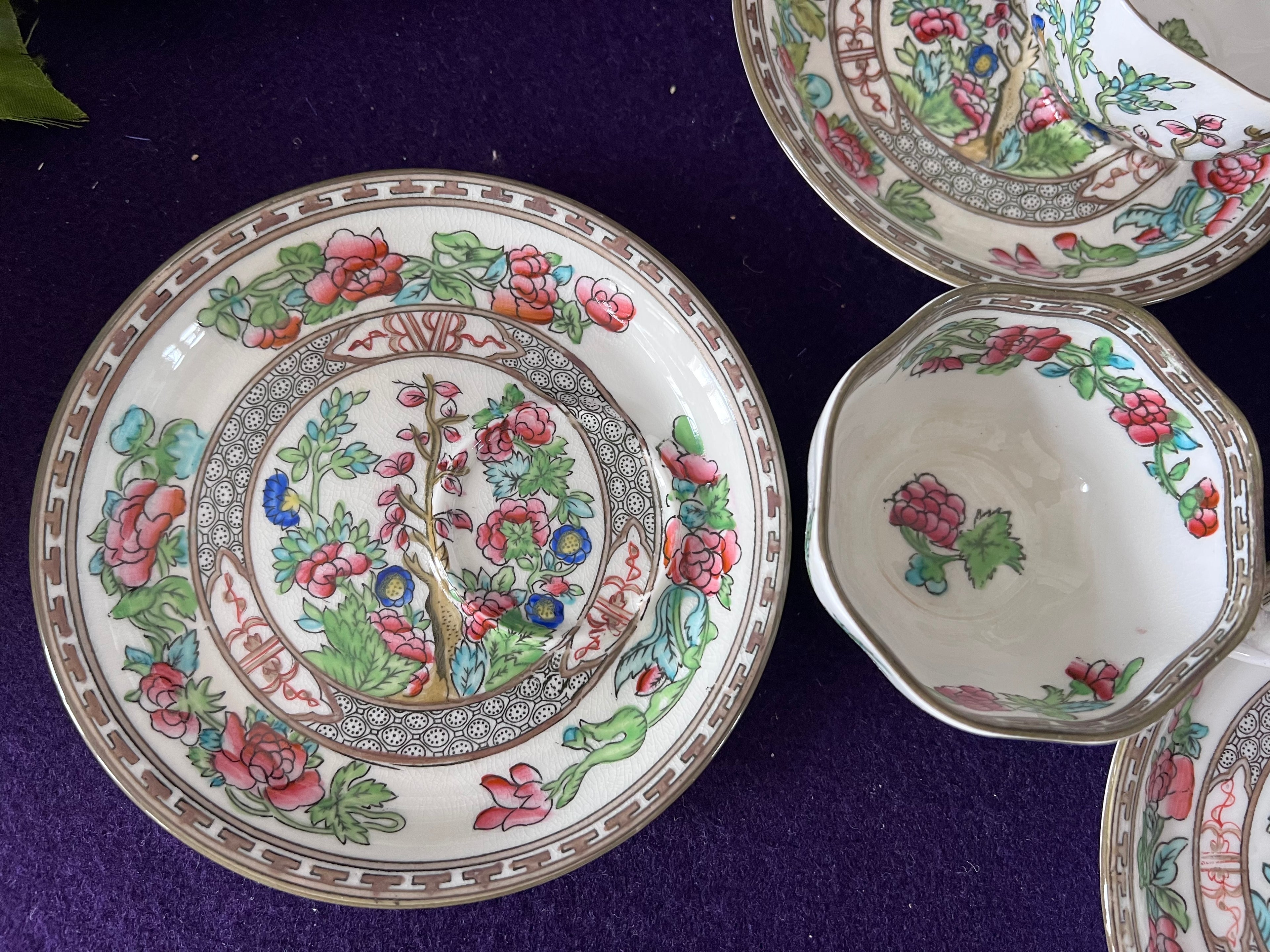 Coalport ‘Indian Tree’ Demitasse Cups & Saucers, Set of 4 | Antique English Porcelain c.1891–1920