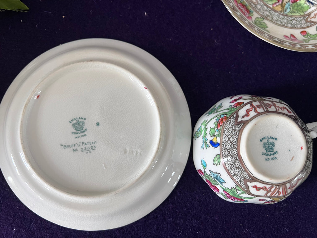 Coalport ‘Indian Tree’ Demitasse Cups & Saucers, Set of 4 | Antique English Porcelain c.1891–1920
