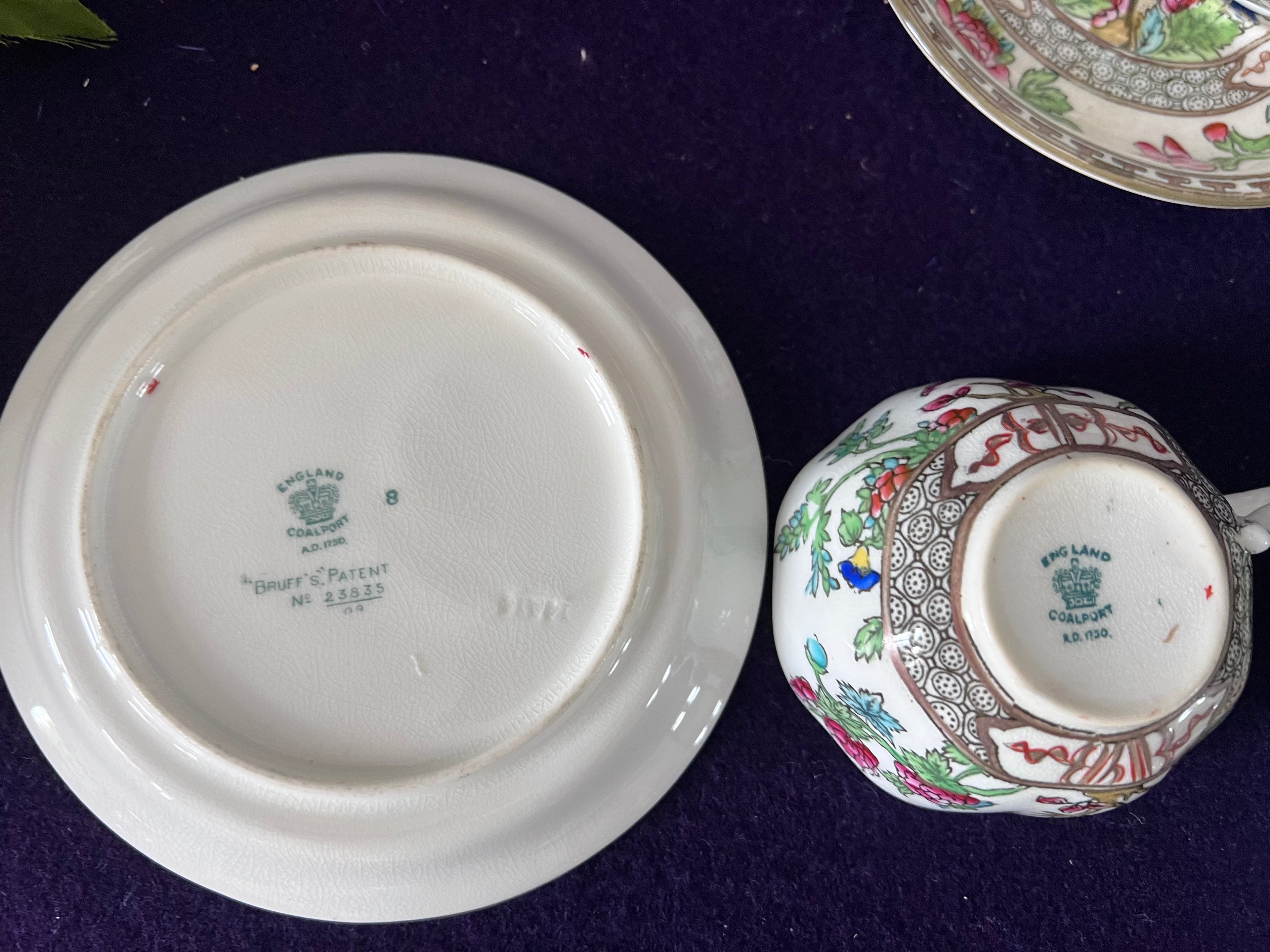 Coalport ‘Indian Tree’ Demitasse Cups & Saucers, Set of 4 | Antique English Porcelain c.1891–1920