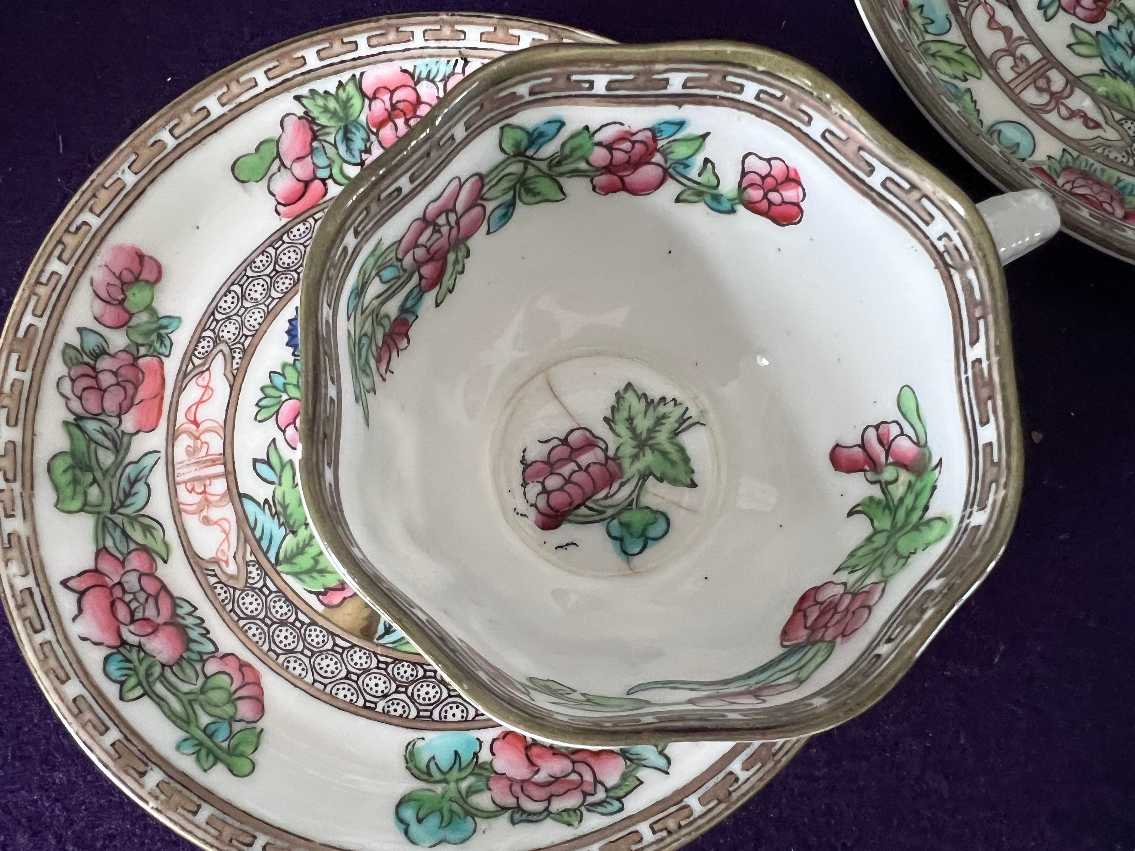 Coalport ‘Indian Tree’ Demitasse Cups & Saucers, Set of 4 | Antique English Porcelain c.1891–1920