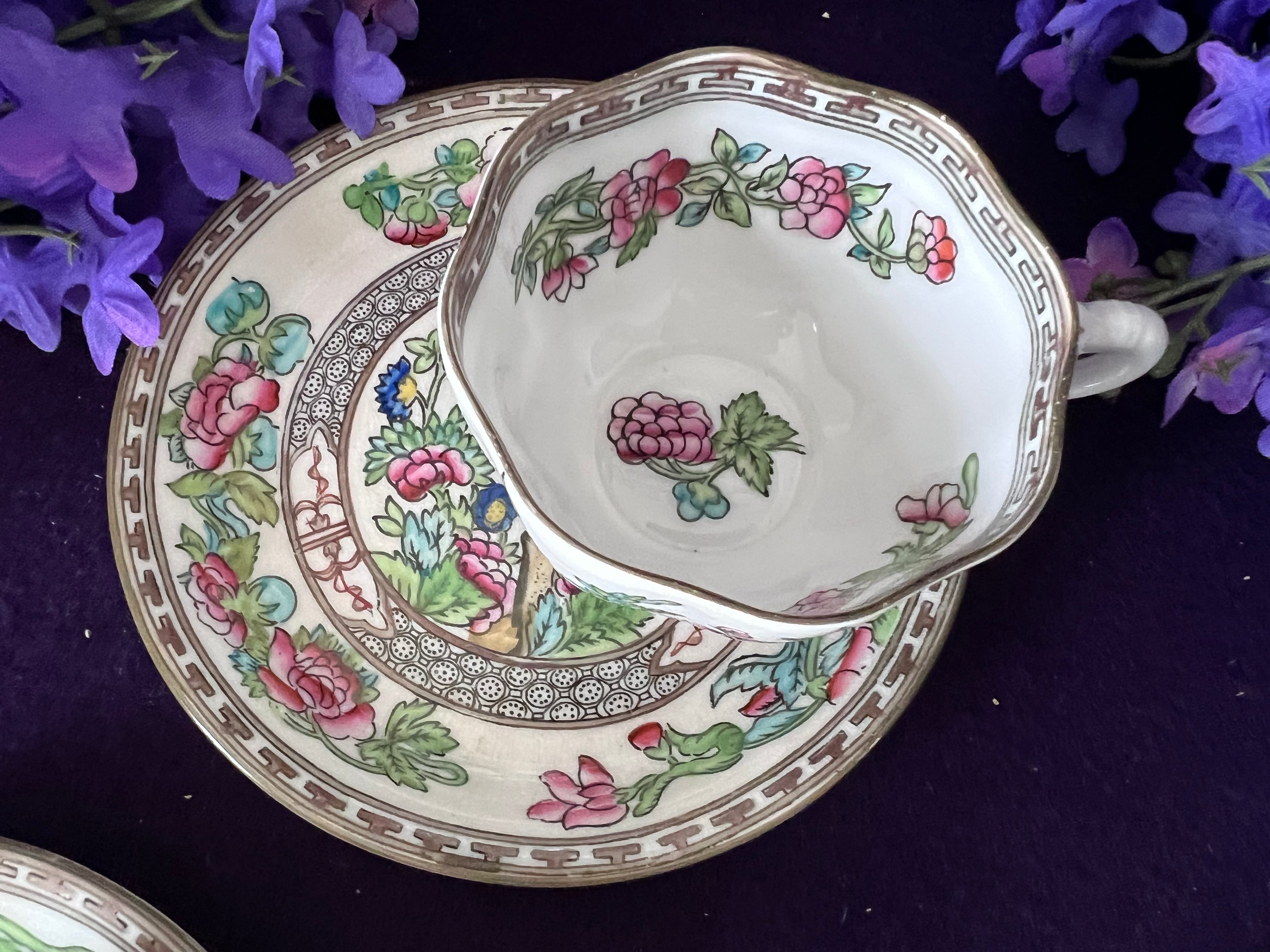 Coalport ‘Indian Tree’ Demitasse Cups & Saucers, Set of 4 | Antique English Porcelain c.1891–1920