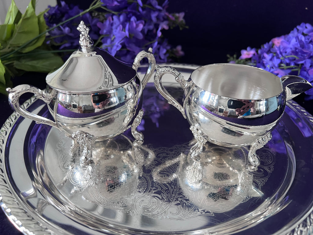 Hudson’s Bay Company Silverplate Tea Service, 4-Piece | E.P. Brass Mid-Century Vintage