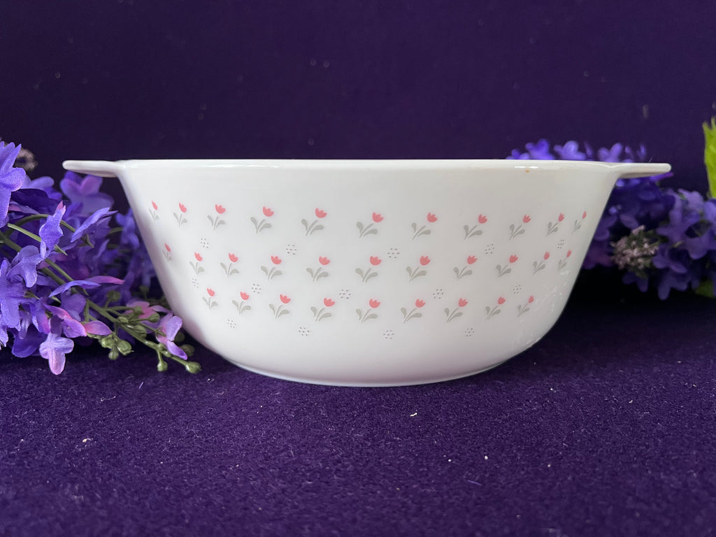 JAJ Pyrex ‘Laura’ Pattern Mixing Bowl | Vintage 1980s English Milk Glass