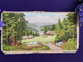Vintage ‘Im Schwarzwald’ Needlepoint Tapestry | Large Black Forest Landscape Wall Art