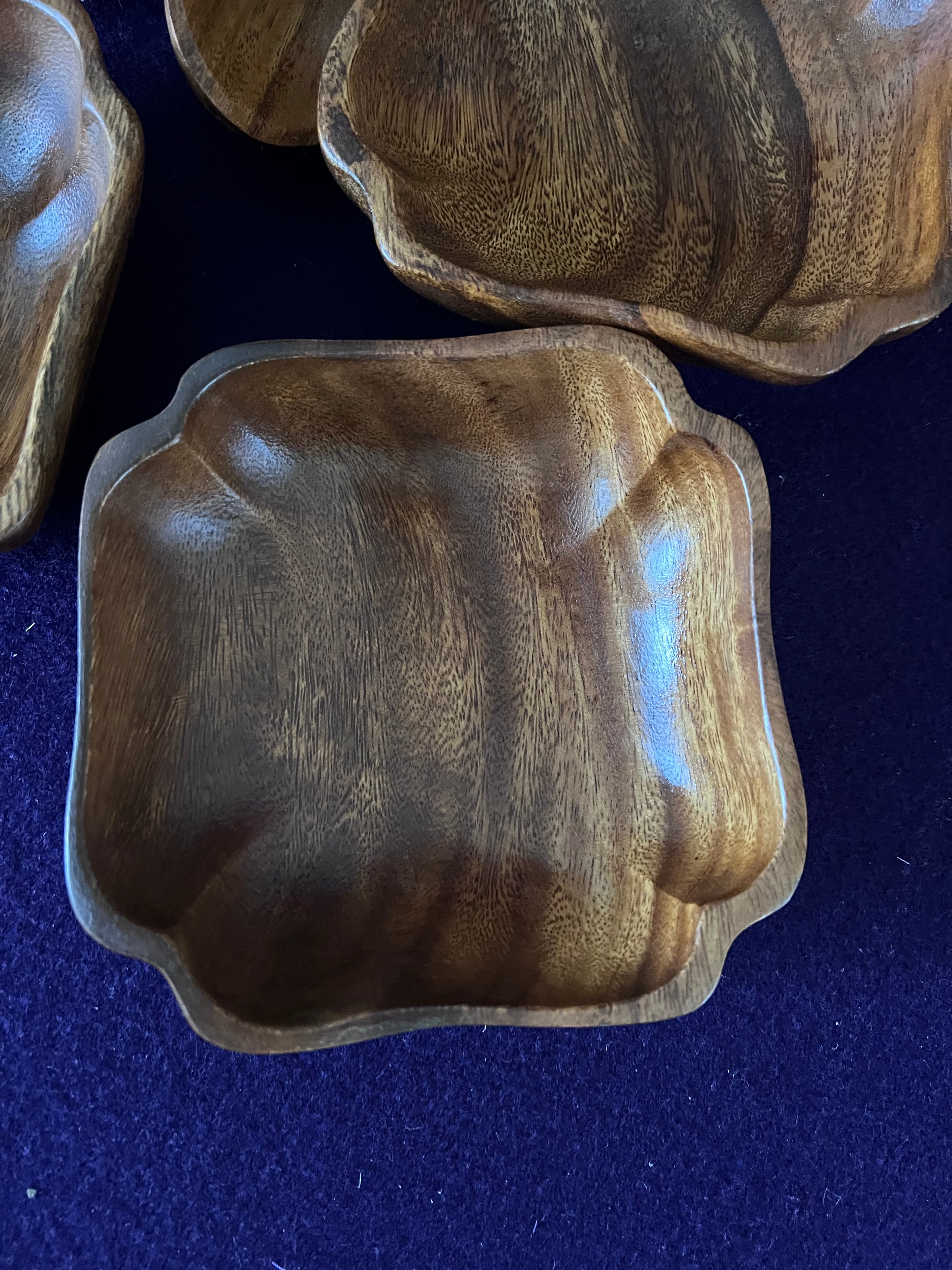 Vintage Monkey Pod Wood Salad Serving Set, 7-Piece | Hand-Crafted Philippines