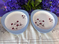 Vintage Spode Summer Days Dinnerware – Build Your Set – Pristine S3304 Red Clover and Blue Rim Replacements – Sets of 2