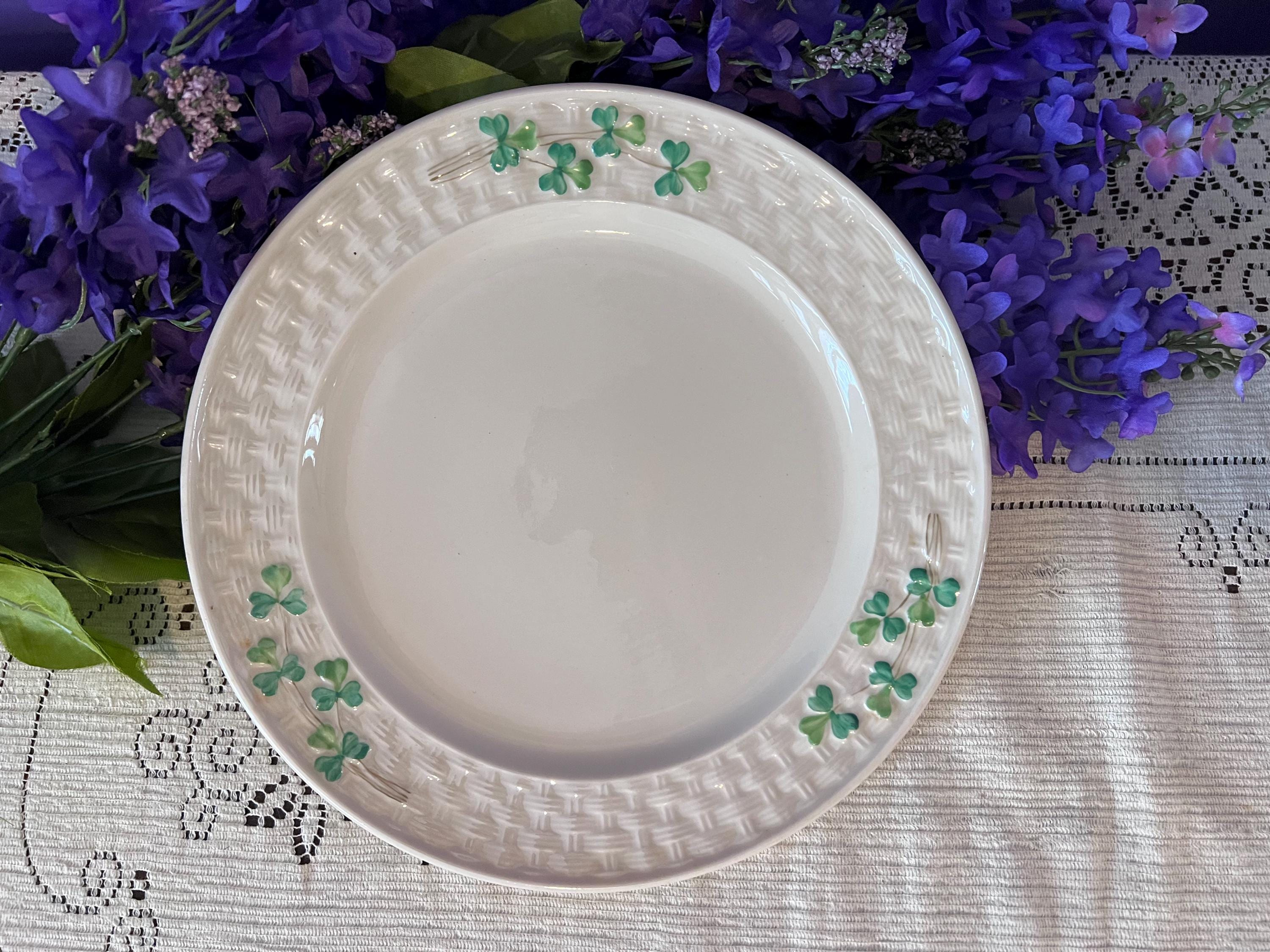 Antique Belleek Shamrock Basketweave - 3rd Black Mark (1926-1946) - Pick Your Piece - Rare Irish Parian China