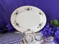 Vintage Simpsons Ambassador Ware Platter | Purple Violets, Gold Trim, English Ironstone Serving Dish