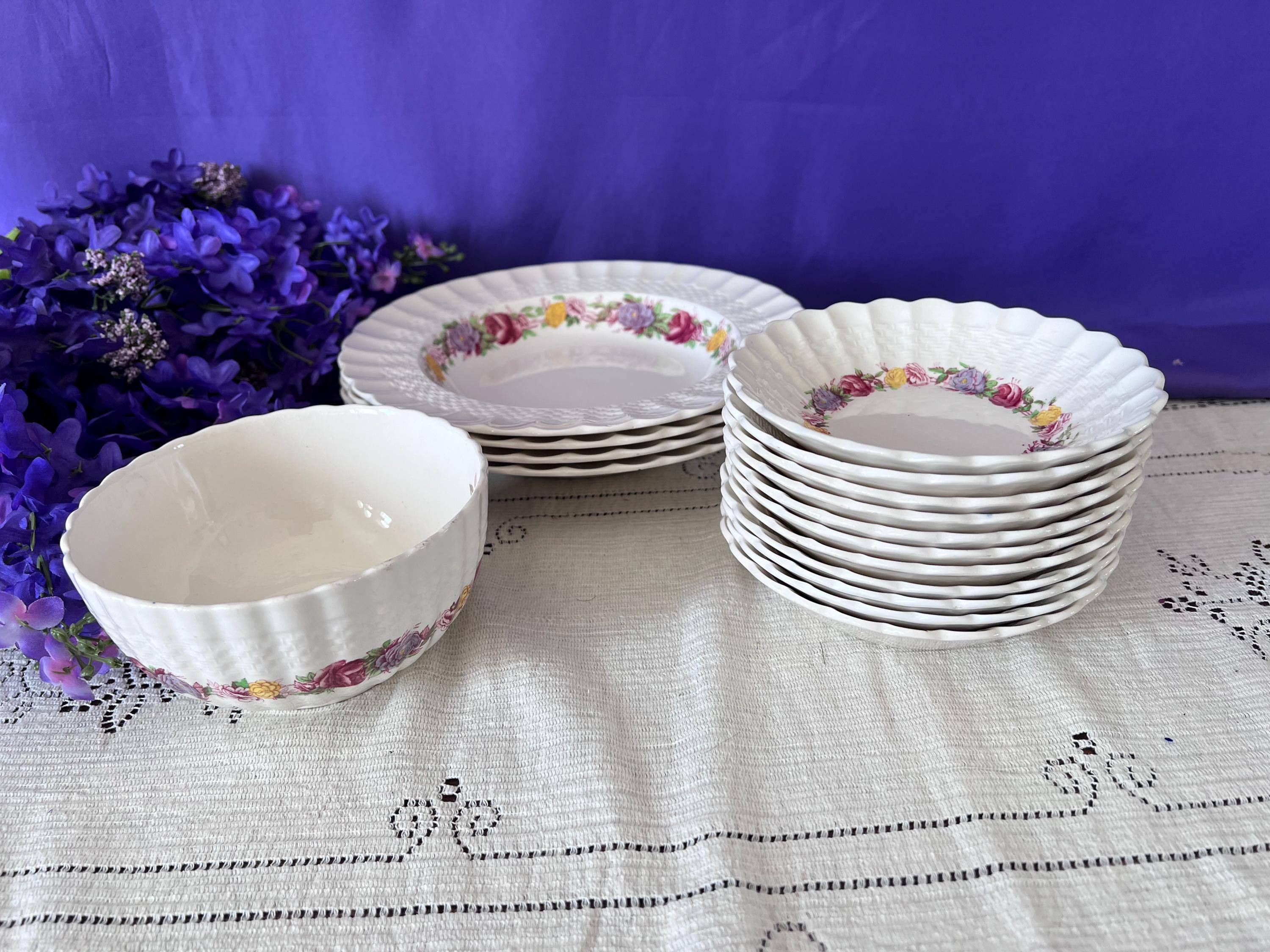 Vintage Copeland Spode Rose Briar Bowls | Romantic English Ironstone | The Lilac Bloom Vintage