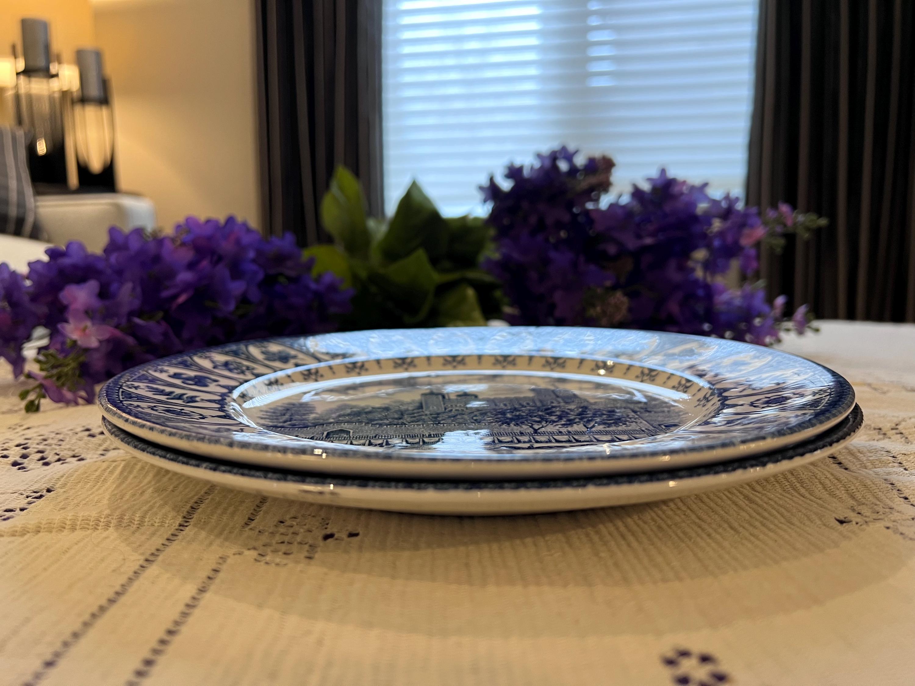 Vintage Broadhurst Ironstone Plates – Tower of London, Silver Jubilee (Set of 2)