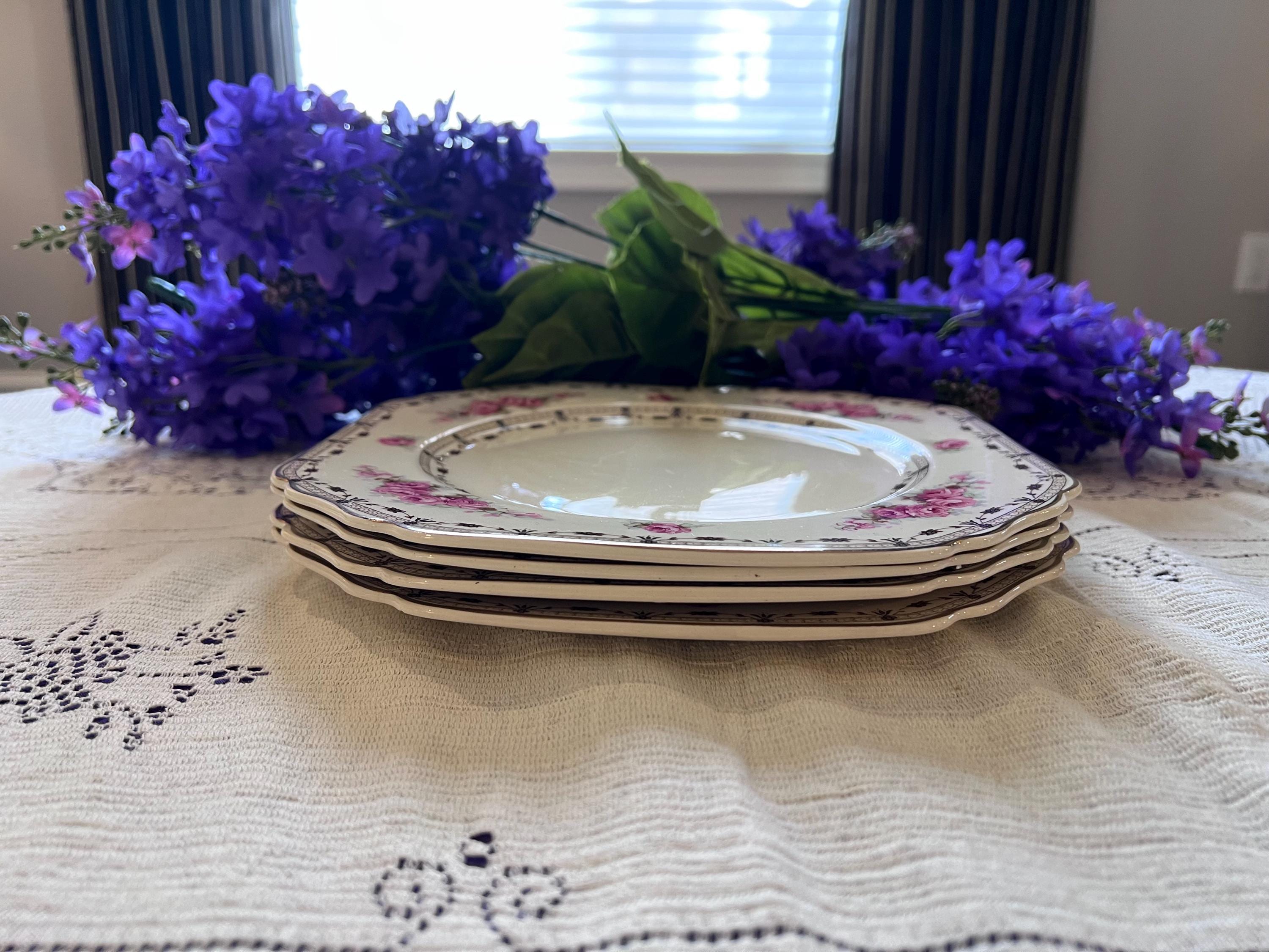 Thomas Hughes Coronation Rose China Set – Pink Roses, Gold Trim, English Ironstone (1930s)