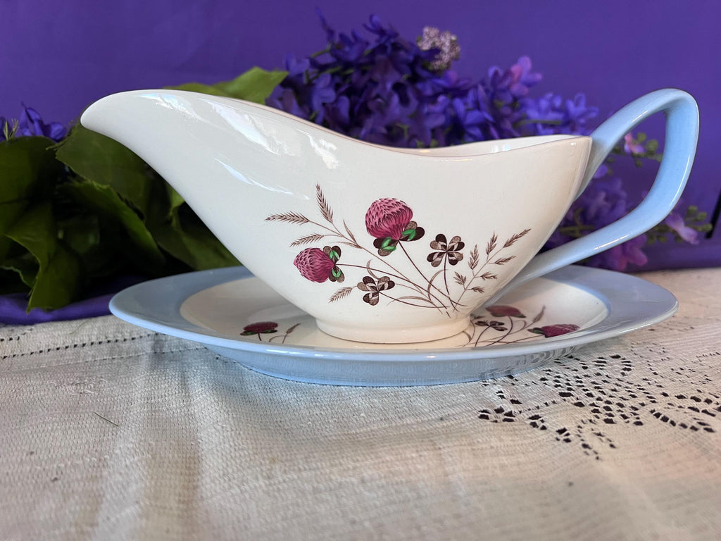 Copeland Spode Summer Days Grand Serving Set – Rare Gravy Boat with Underplate & Two Oval Platters – S3304 Vintage England