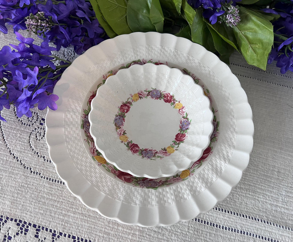 Vintage Copeland Spode Rose Briar Bowls | Romantic English Ironstone | The Lilac Bloom Vintage