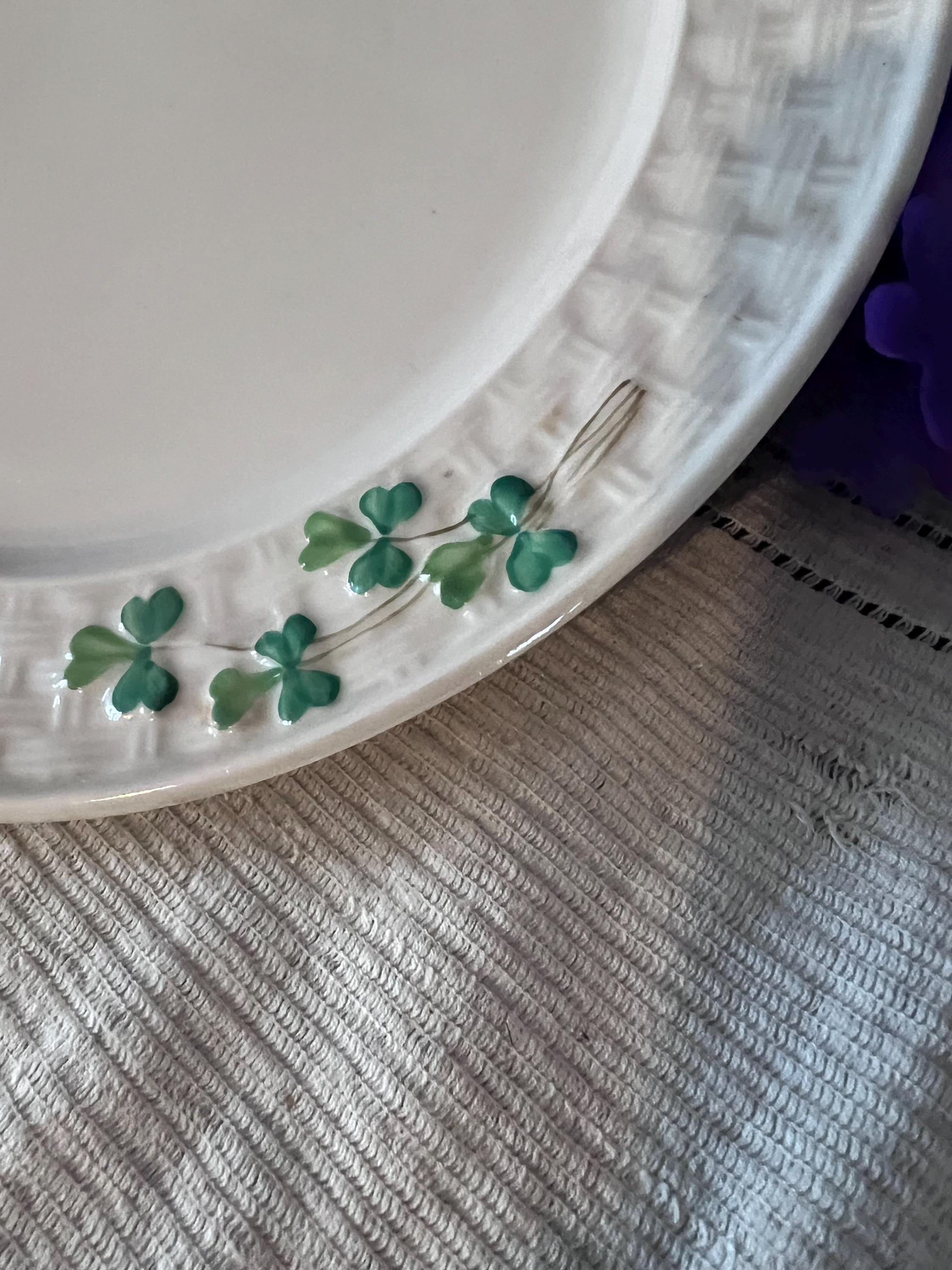 Antique Belleek Shamrock Basketweave - 3rd Black Mark (1926-1946) - Pick Your Piece - Rare Irish Parian China