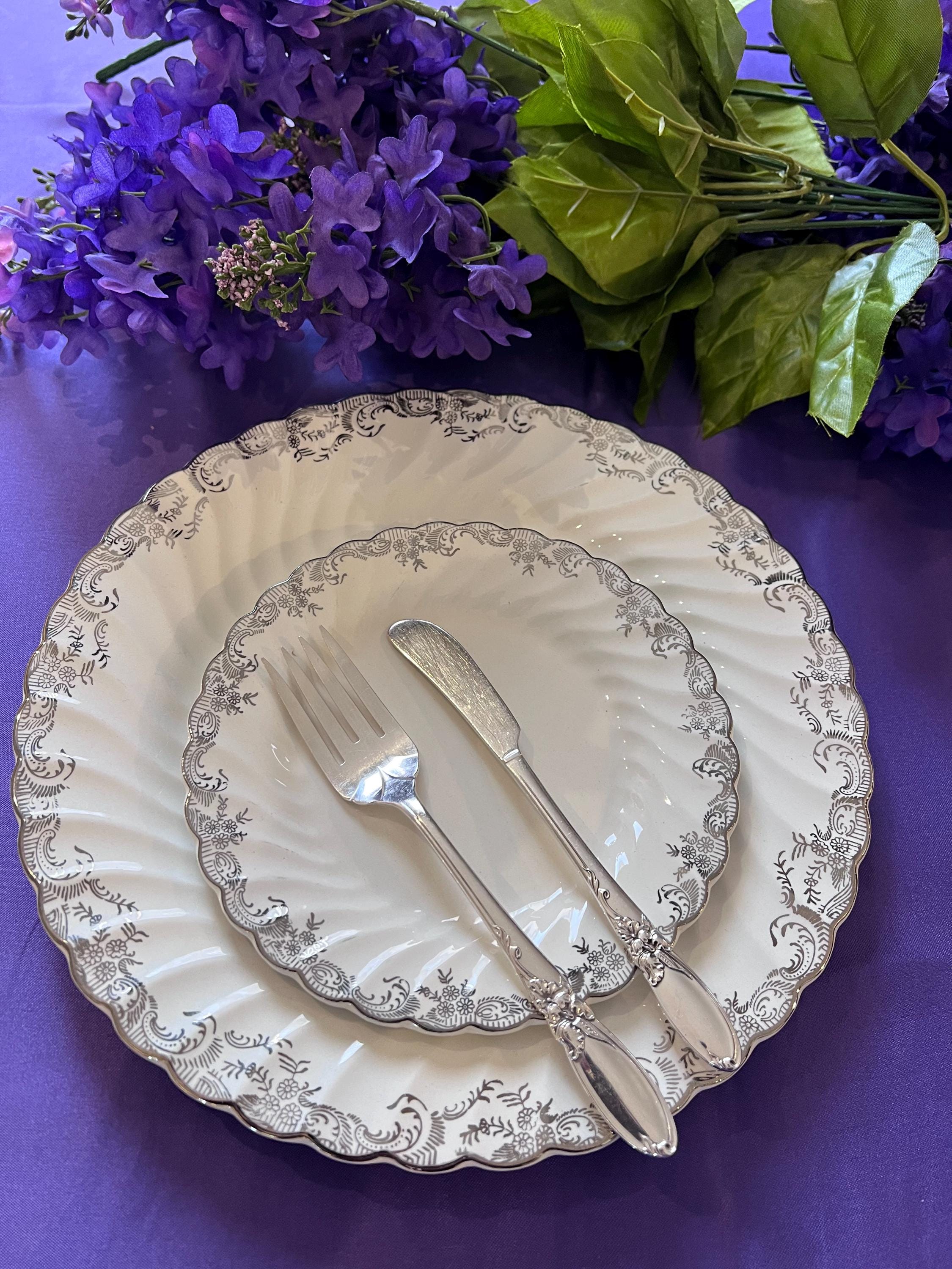 Oneida White Orchid Silverware Set | 1953 Community Plate Floral Flatware