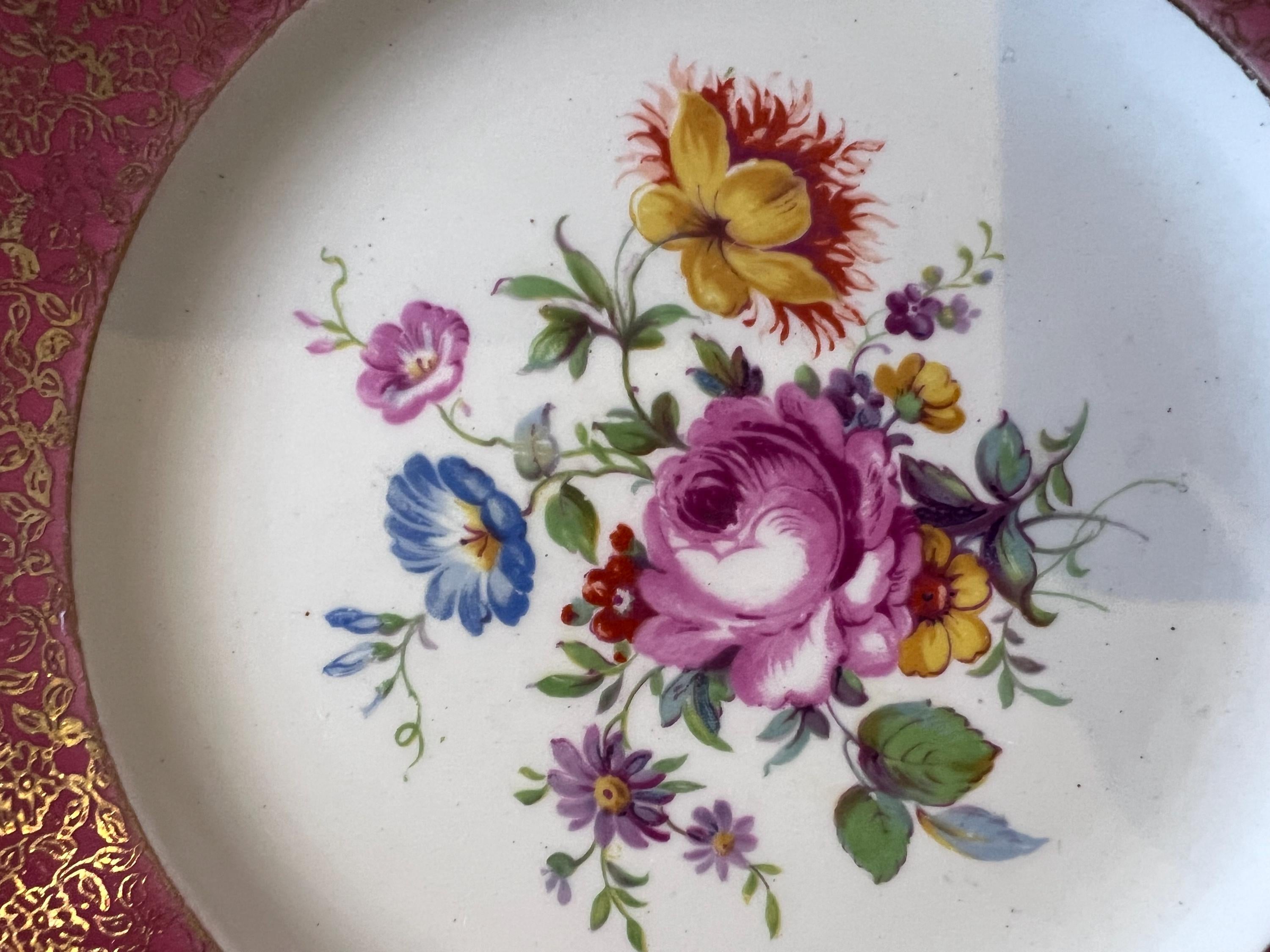 Royal Winton Grimwades Claret Gold Chintz Square Plate | Hand-Painted Floral Center, Filigree Border